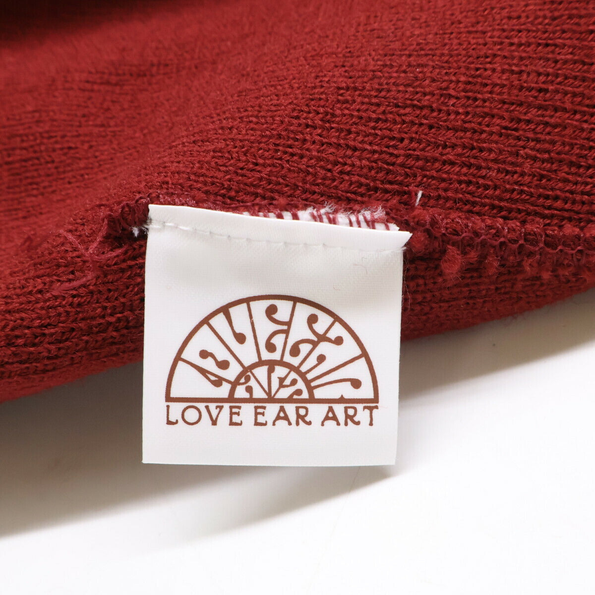 LOVE EAR ART Bordeaux Embroidered Beanie Size ONE SIZE