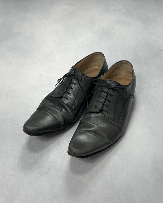 Dolce & Gabbana Plain Toe Leather Derby Shoes Black Size 13
