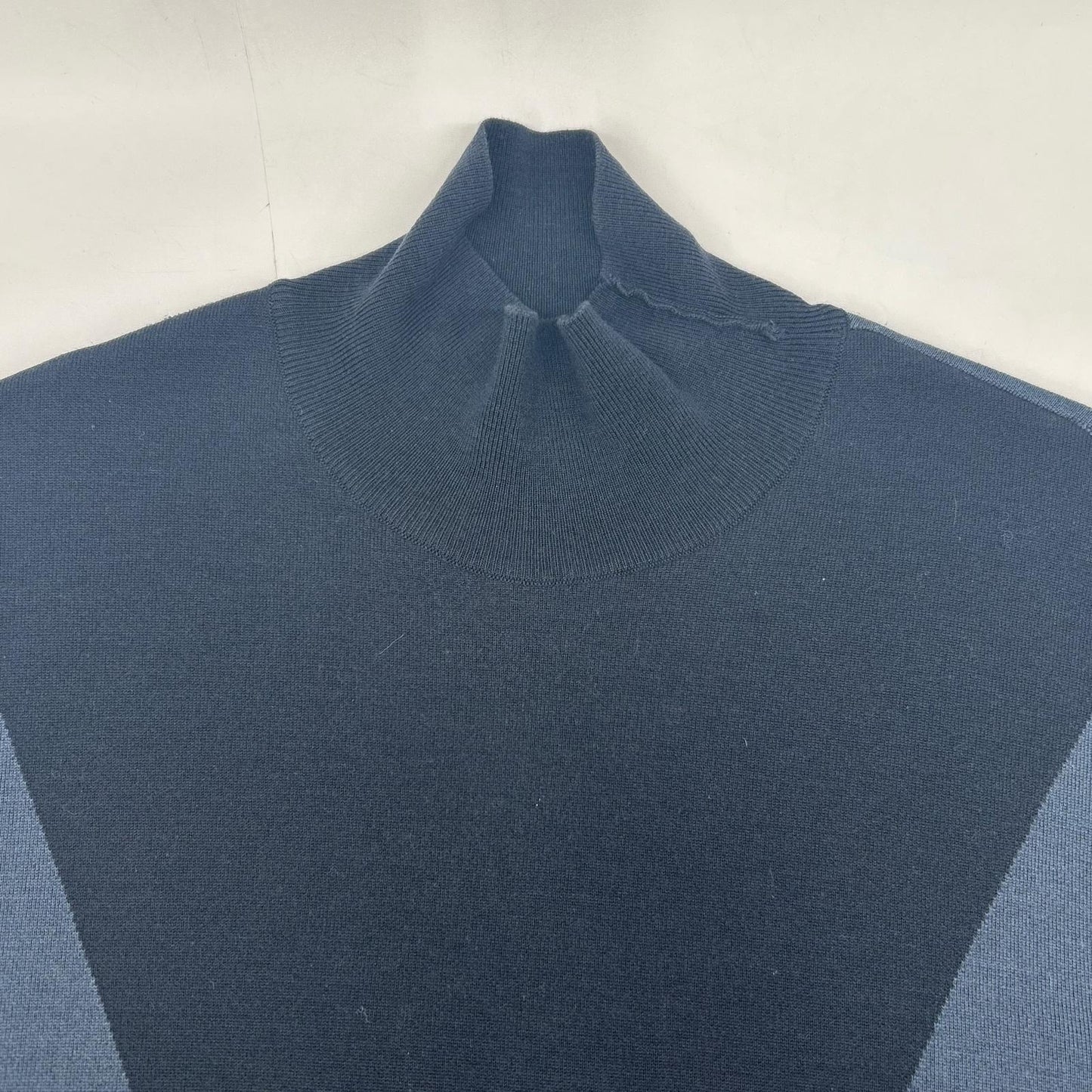 PRADA 11AW Navy Wool High Neck Pullover Sweater Size 52