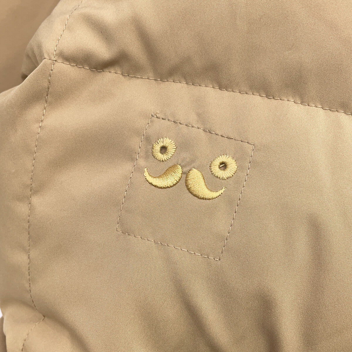 Bape A BATHING APE 007DNK801302M Down Jacket Beige Size M
