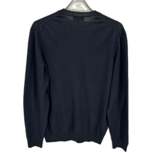 Dunhill Black Wool Silk Knit Cardigan Size M