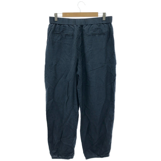 GIORGIOARMANI Navy Lyocell&Silk Easy Pants Size 48