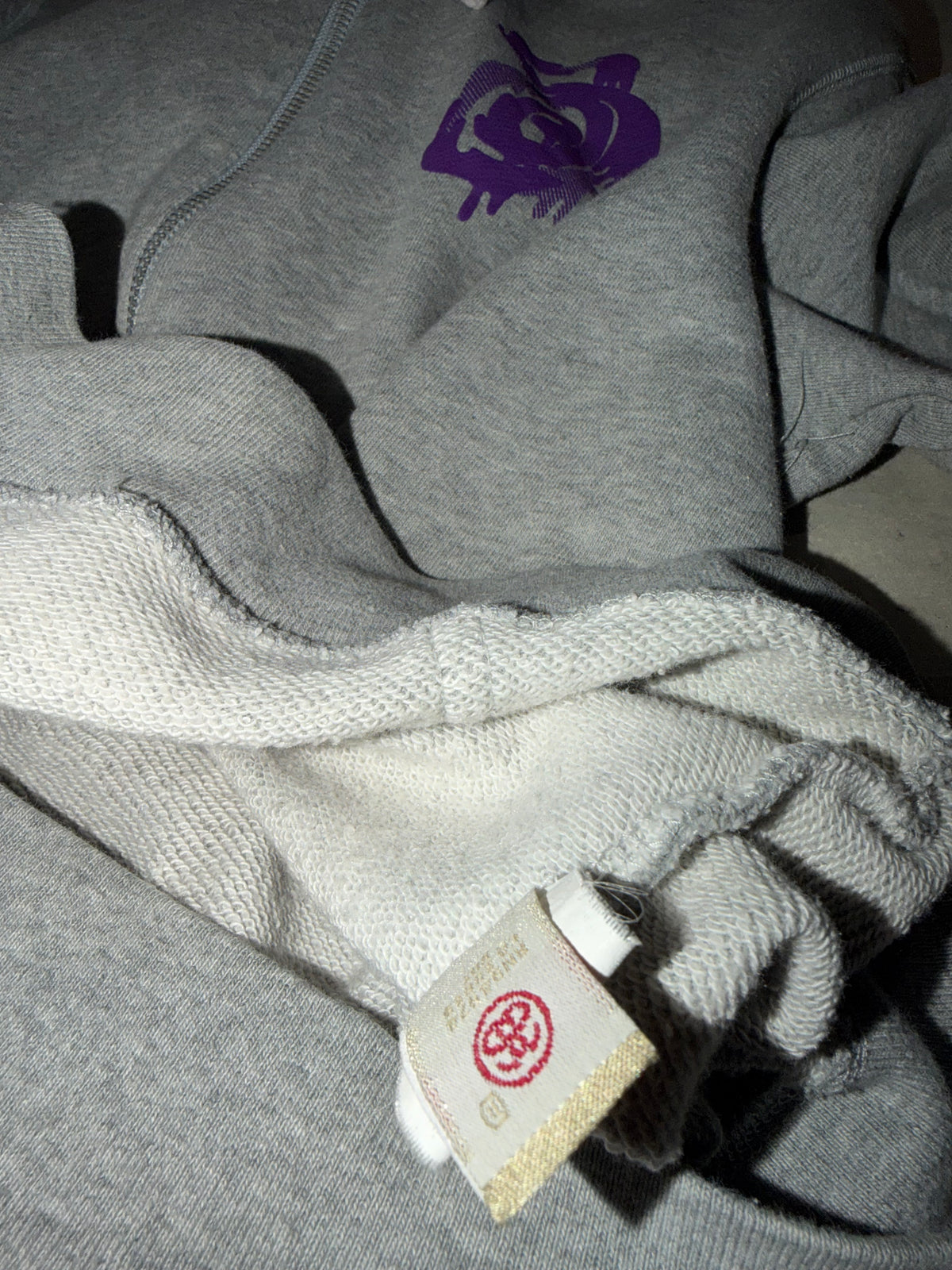 Stussy Nineteen Eighty Gray Zip Up Hoodie Size M