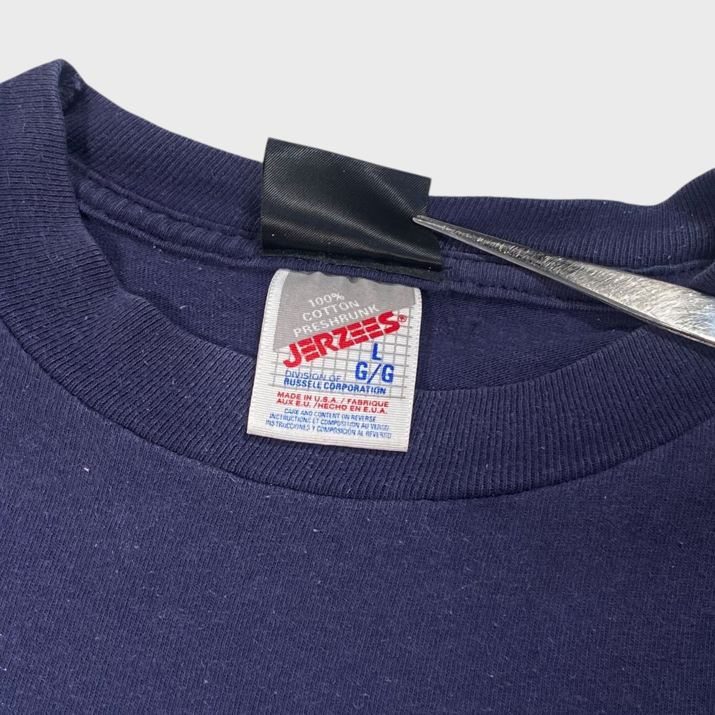JERZEES 90's Martian Successor Nadesico T-Shirt Navy Size L