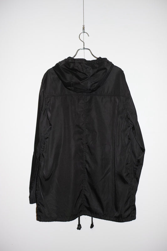 Vintage 90s PRADA Uomo HOODED NYLON HALF COAT Size S