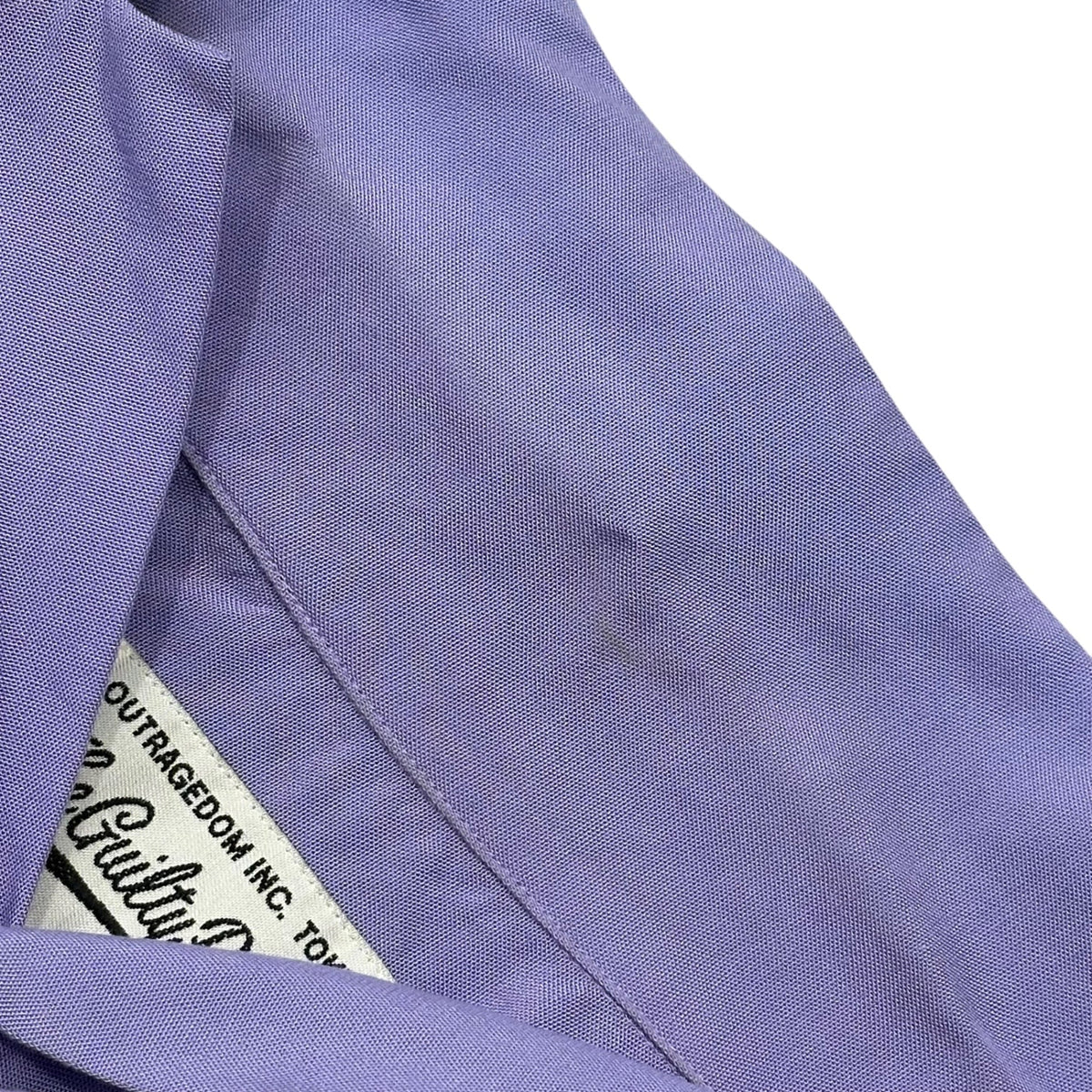 WACKO MARIA Open Collar Chest Logo S/S Shirt Purple Size S