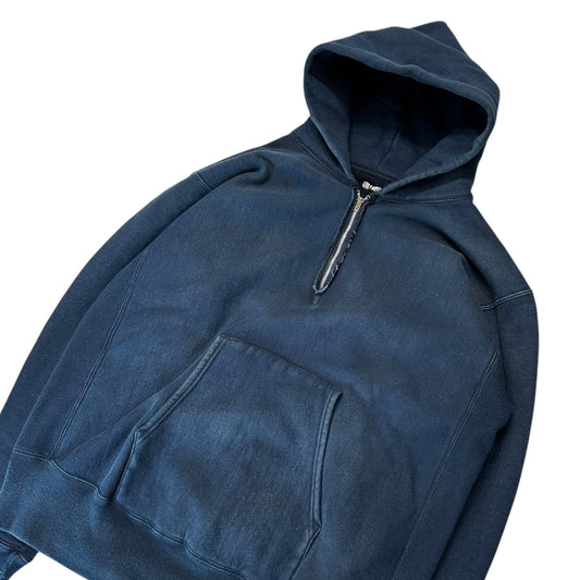 A.PRESSE 24SS Vintage Half Zip Sweat Hoodie Navy Size 2