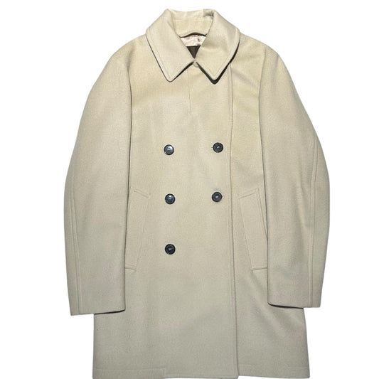 MACKINTOSH Melton Double Half Coat Ivory Size 38