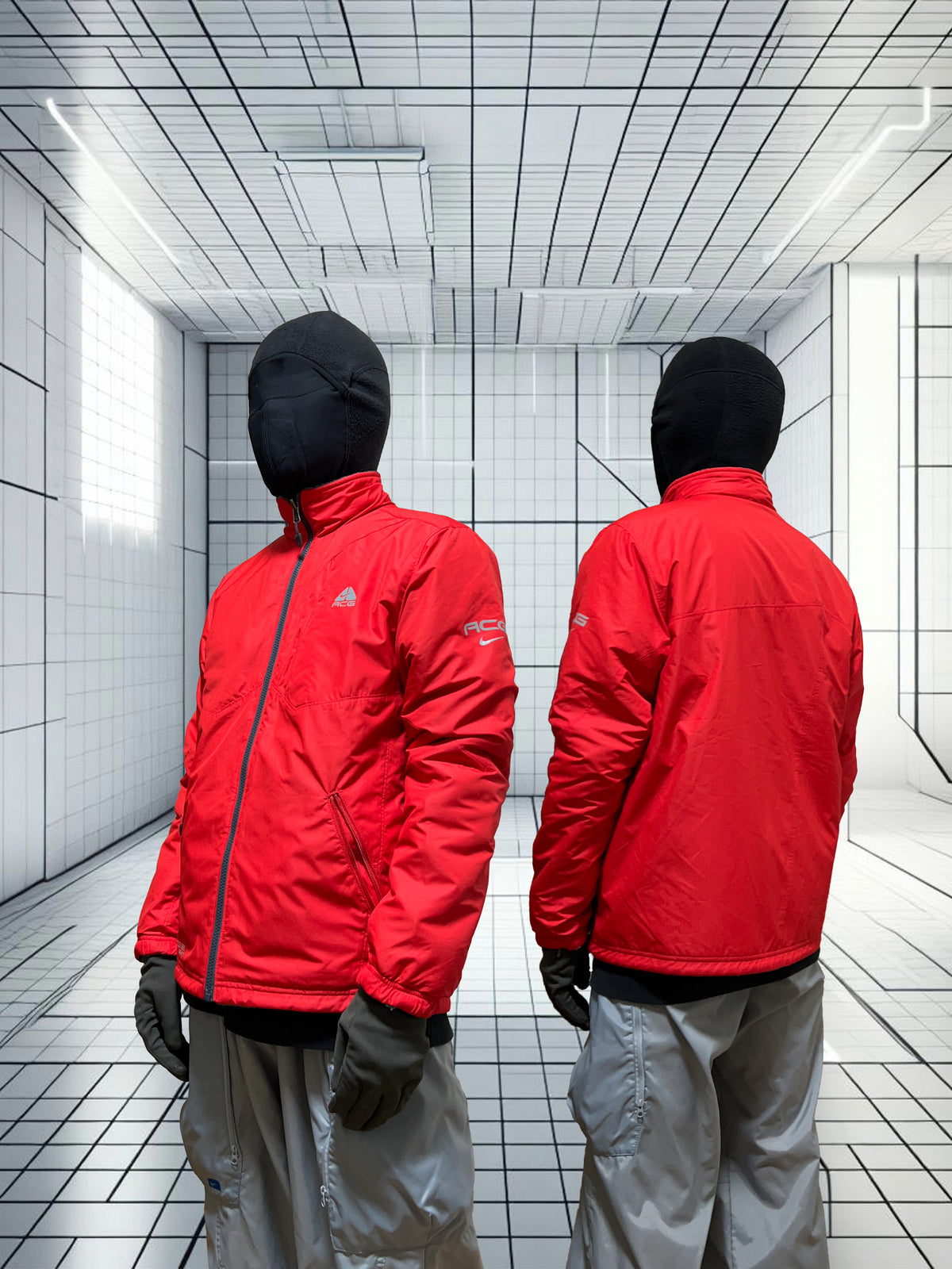 NIKE ACG 2006 Reversible Jacket Gray/Red Size S