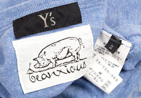 be anxious x Y's Flocked T-Shirt Blue Size 2