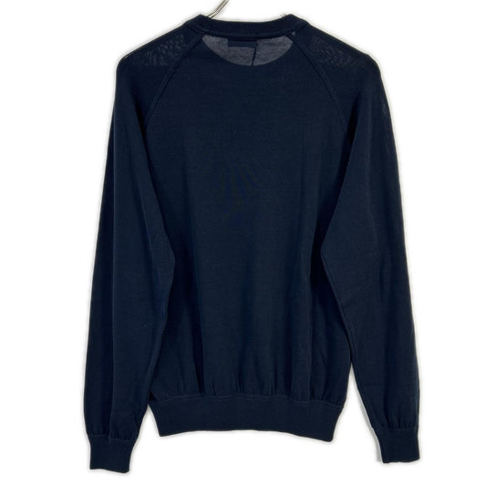 St.Moritz Navy Cotton Crewneck Raglan Knit Size 48