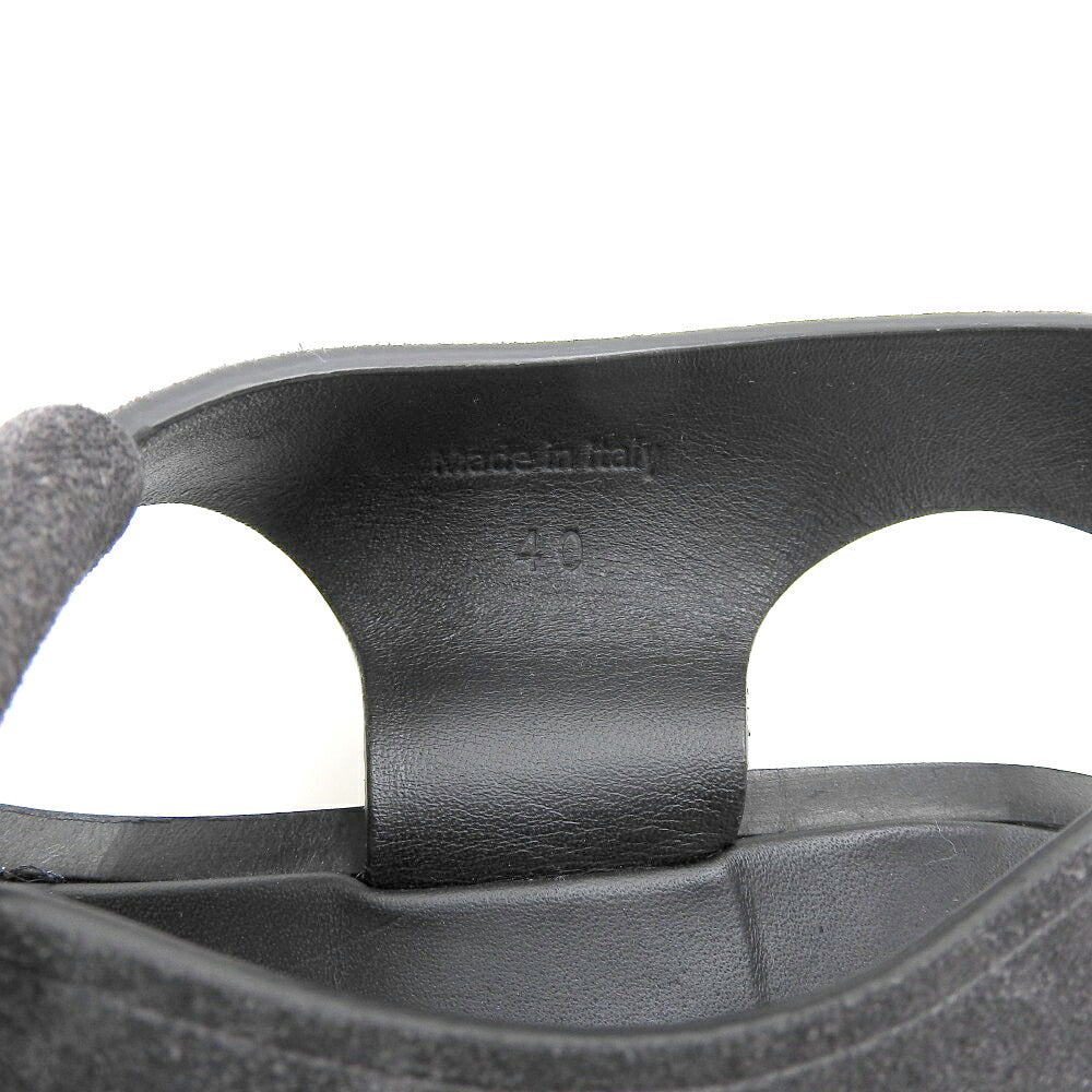 THE ROW Charcoal Suede Fisherman Ghurka Sandals Size EU 40