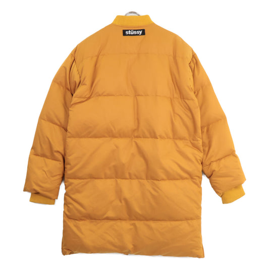 STUSSY Cotton Rib Collar Side Zip Long Coat Orange