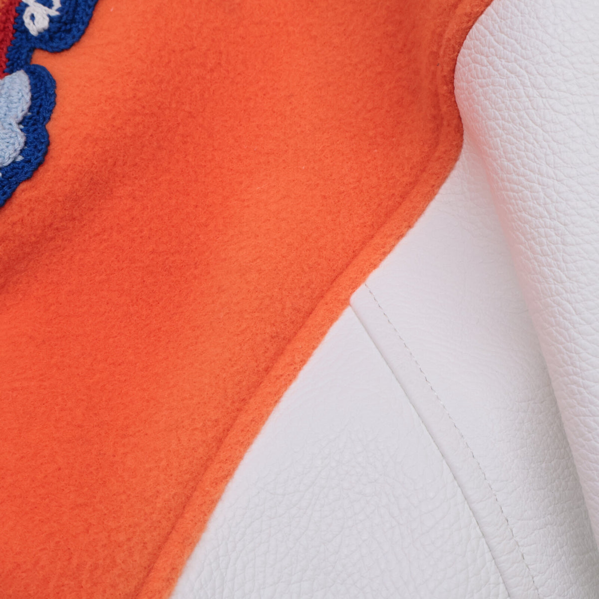 LOUIS VUITTON 23SS Mini Varsity Wool Jacket Orange Size 52