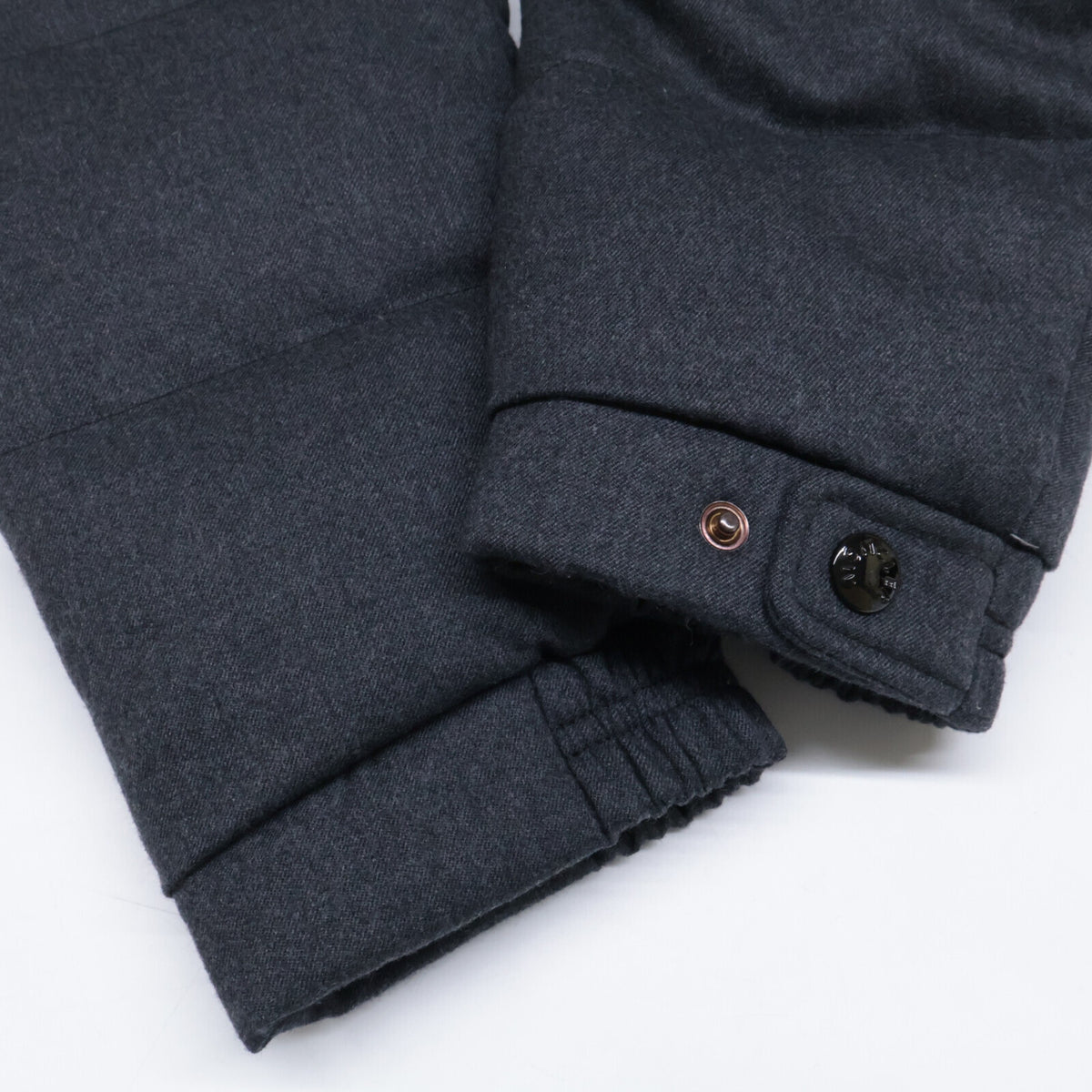 MONCLER MONTGENEVRE Wool Down Jacket Charcoal Gray Size 1