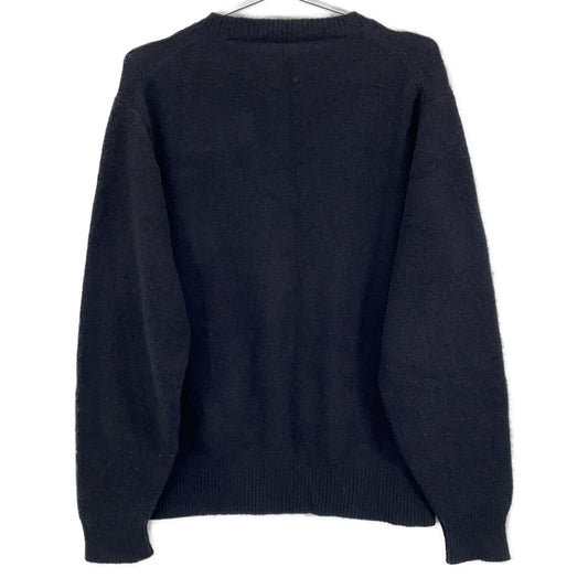 COMOLI 24AW Lambswool Crewneck Knit Sweater Black Size 2