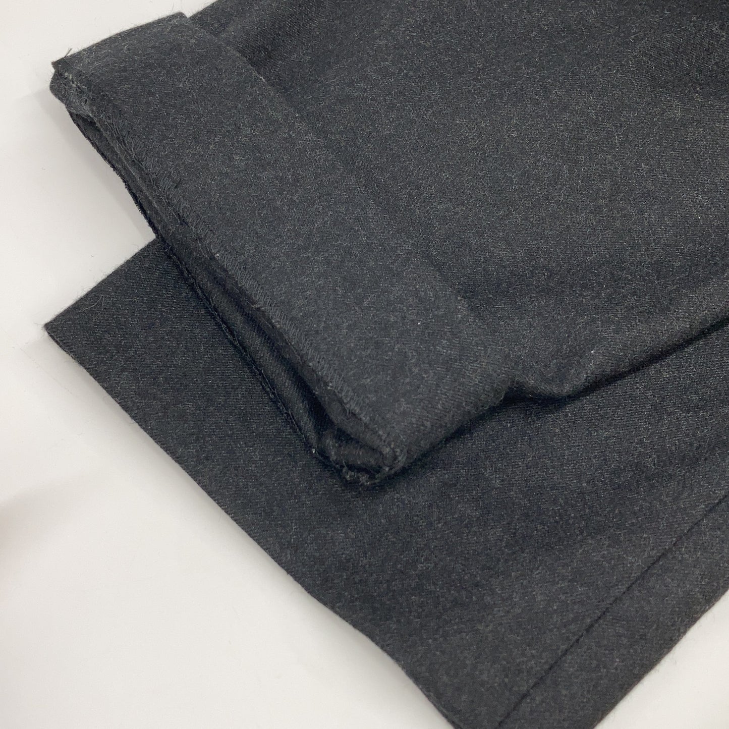 ATON Charcoal Wool Saxony Tapered Easy Slacks Size 02