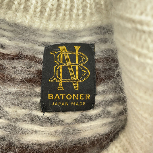 BATONER Nordic Mohair Wool Blend Sweater Multi Size 1