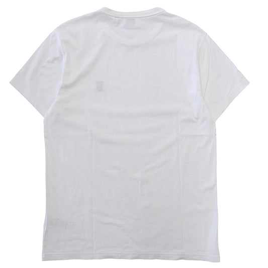 BURBERRY Cotton Emblem Logo Embroidered T-Shirt White Size M
