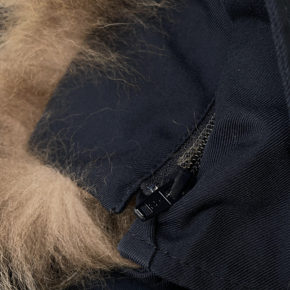 PYRENEX Anncey Fur-Trimmed Down Jacket Navy Size XS