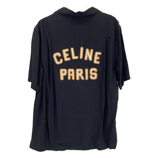 CELINE Back Logo Short Sleeve T-Shirt Black Size 39
