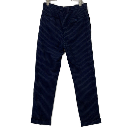 RRL Italian Navy Wool Striped Tapered Slacks Size 28