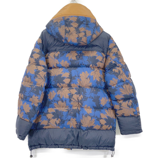 ETRO Maple Leaf Print Nylon Hooded Down Jacket Size 3XL