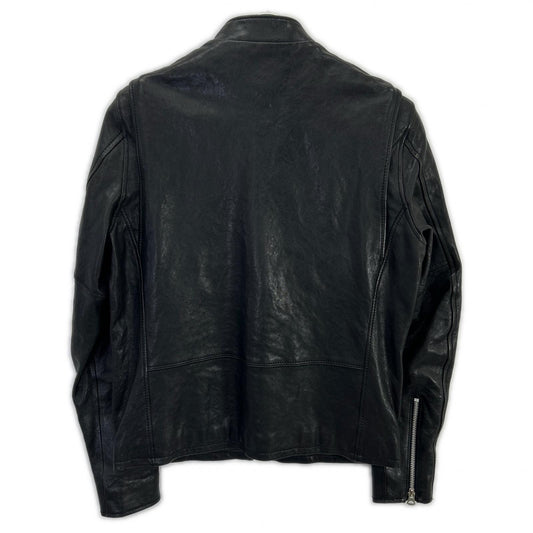 schott Lamb Leather Patch Jacket Black Size S