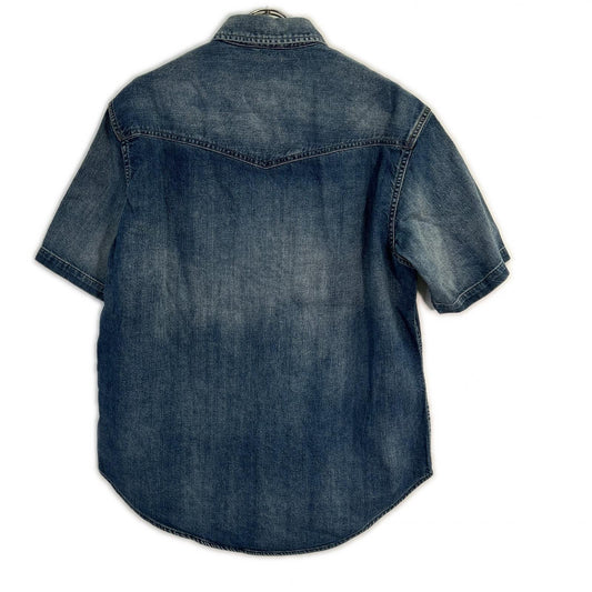 DENHAM Cotton Concho Snap Eastern Shirt Indigo Size S