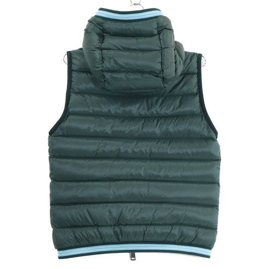MONCLER AMIENS Green Nylon Hooded Down Vest Size 0