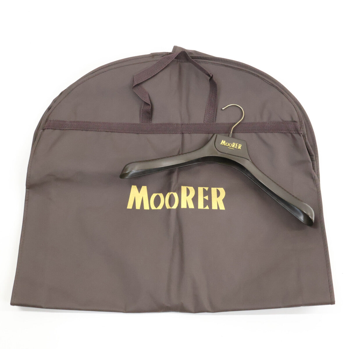 MOORER Nylon Knit Layered Collar Down Jacket Navy Size 44
