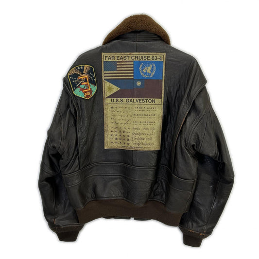 AVIREX TOP GUN G-1 Sheepskin Flight Jacket Brown Size S