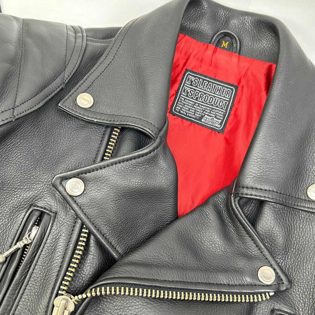 KADOYA K's Leather Double Rider Jacket Black Size M