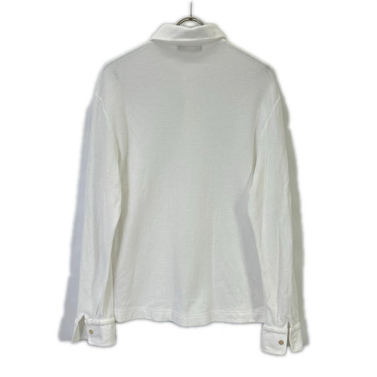 Loro Piana Cotton Pullover Long Sleeve Polo White Size L