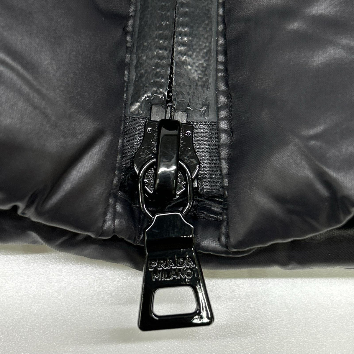 PRADA SPORT Nylon Paneled Down Jacket Black Size 52
