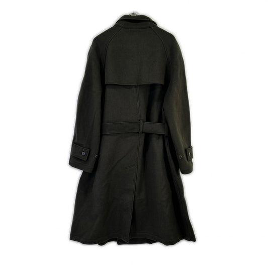ES:S 72WCORV24 Wool Double-Breasted Olive Khaki Coat Size 2