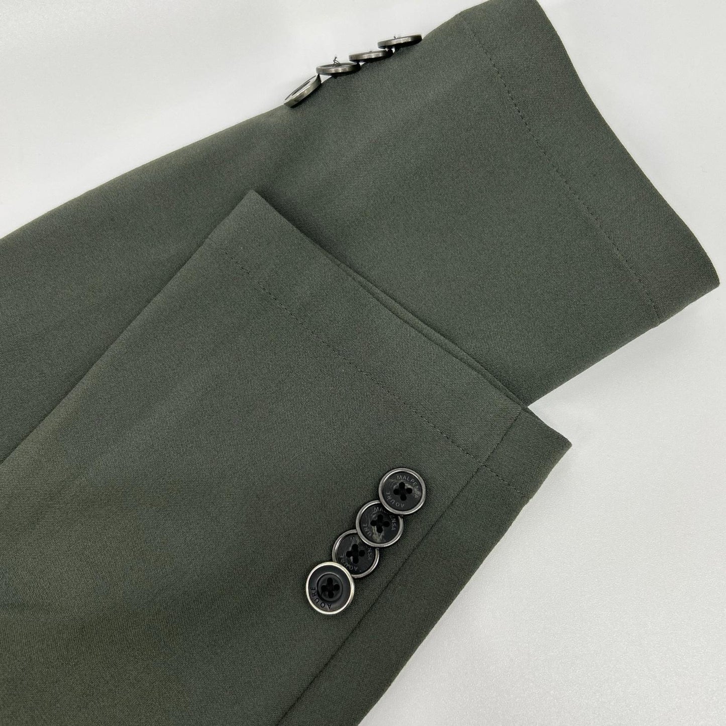 AOURE Khaki MALPENSA 2B Single Breasted Blazer Size M