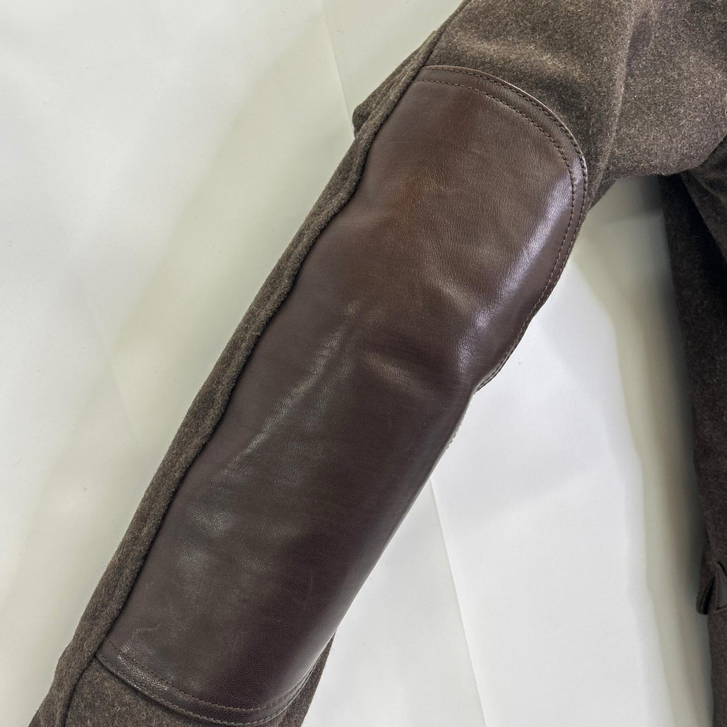 1piu1uguale3 N-3B Mod Coat Wool Leather Brown Size IV