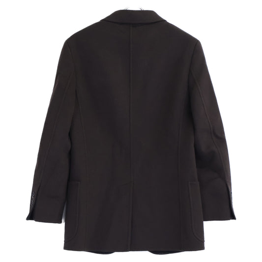 LOUIS VUITTON Wool Cashmere 2B Jacket Brown Size 46