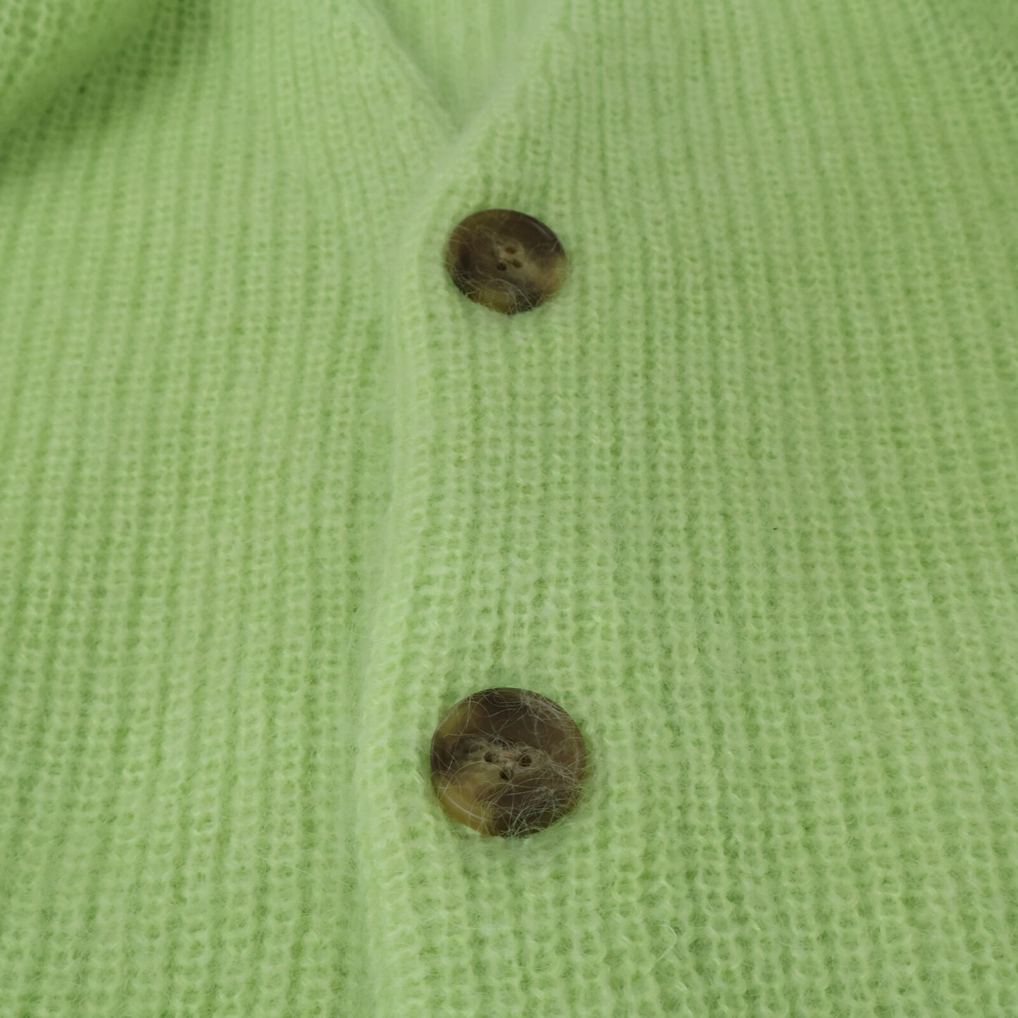 MEIAS Super Kid Mohair V-Neck Cardigan Yellow Size M