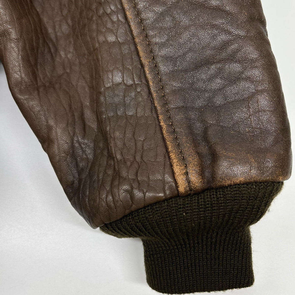 AVIREX Brown Leather Type A-2 Flight Jacket Size L