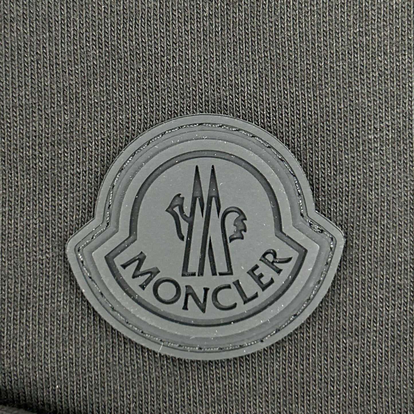 MONCLER 22 Black Rubber Logo Long Sleeve T-Shirt Size XS