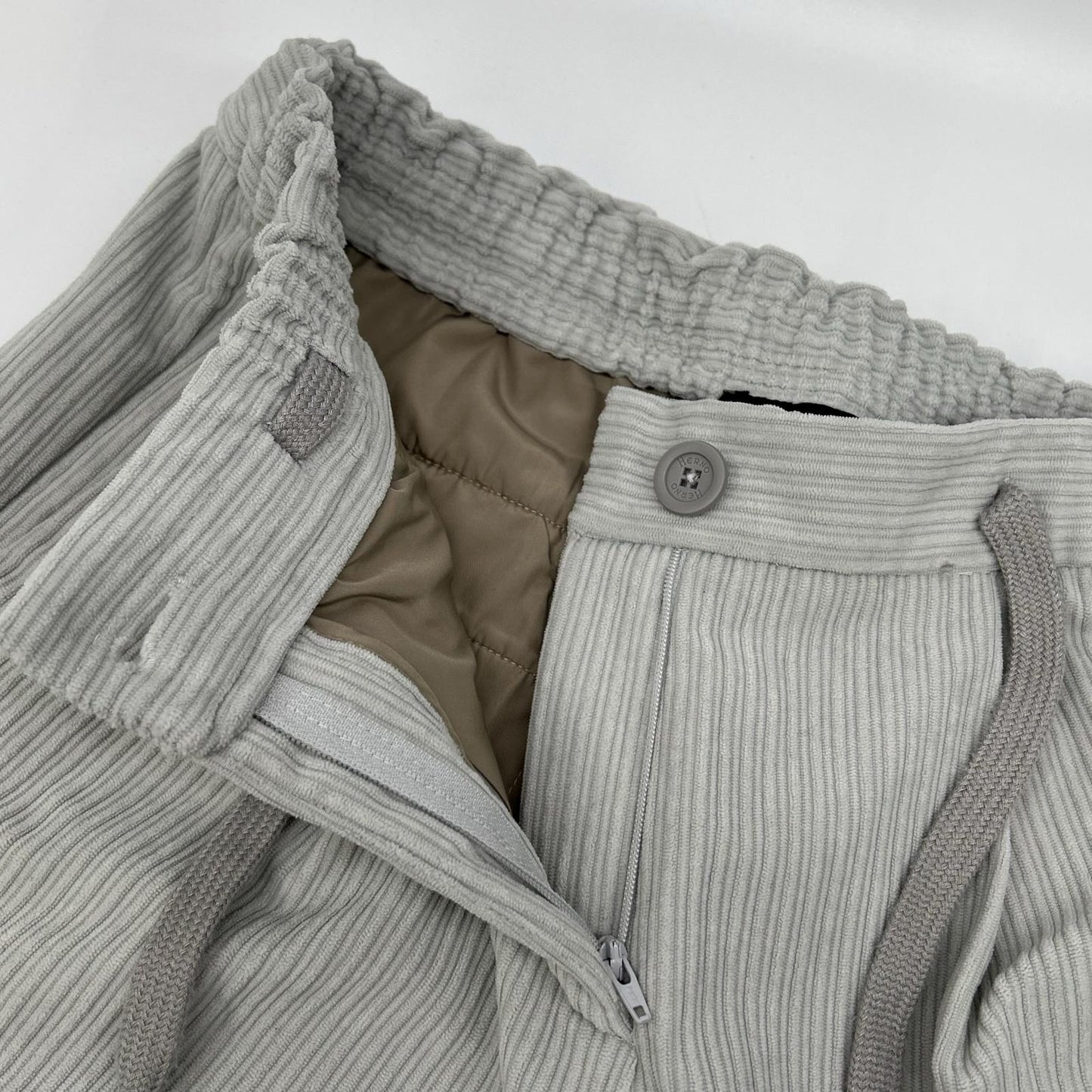 HERNO Laminar Stretch Pleated Easy Pants Gray Size S
