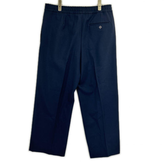 LOUIS VUITTON 24AW Wool 1-Pleat Wide Pants Navy Size 48