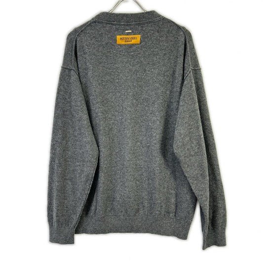 LOUIS VUITTON 20SS Gray Cashmere Crewneck Sweater Size XL
