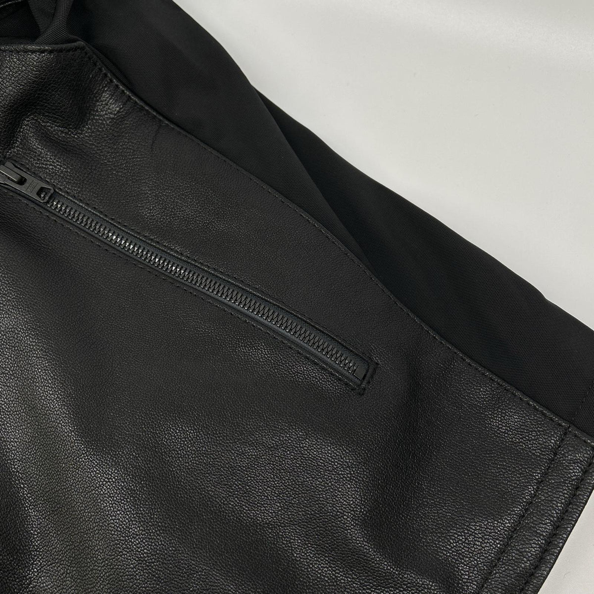 KADOYA Black Goat Leather Hooded Riders Jacket Size LL