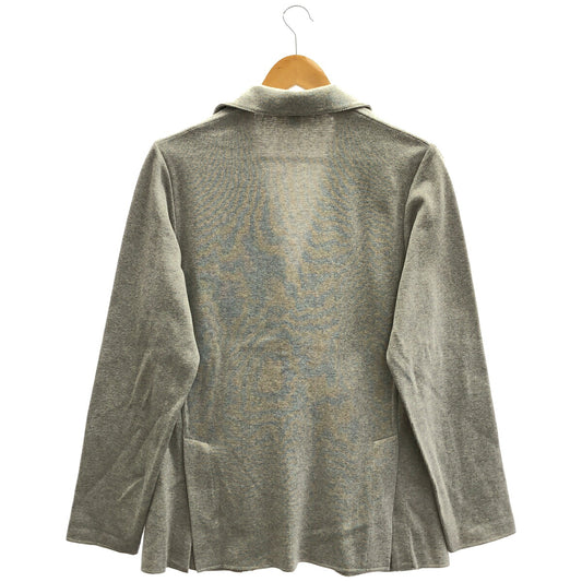 LARDINI Gray Cotton Boutonniere Milano Knit Jacket Size XS