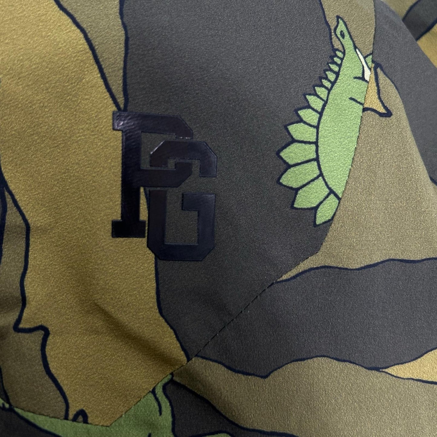 PEARLY GATES Brown Dinosaur Design Nylon Jacket Size 1