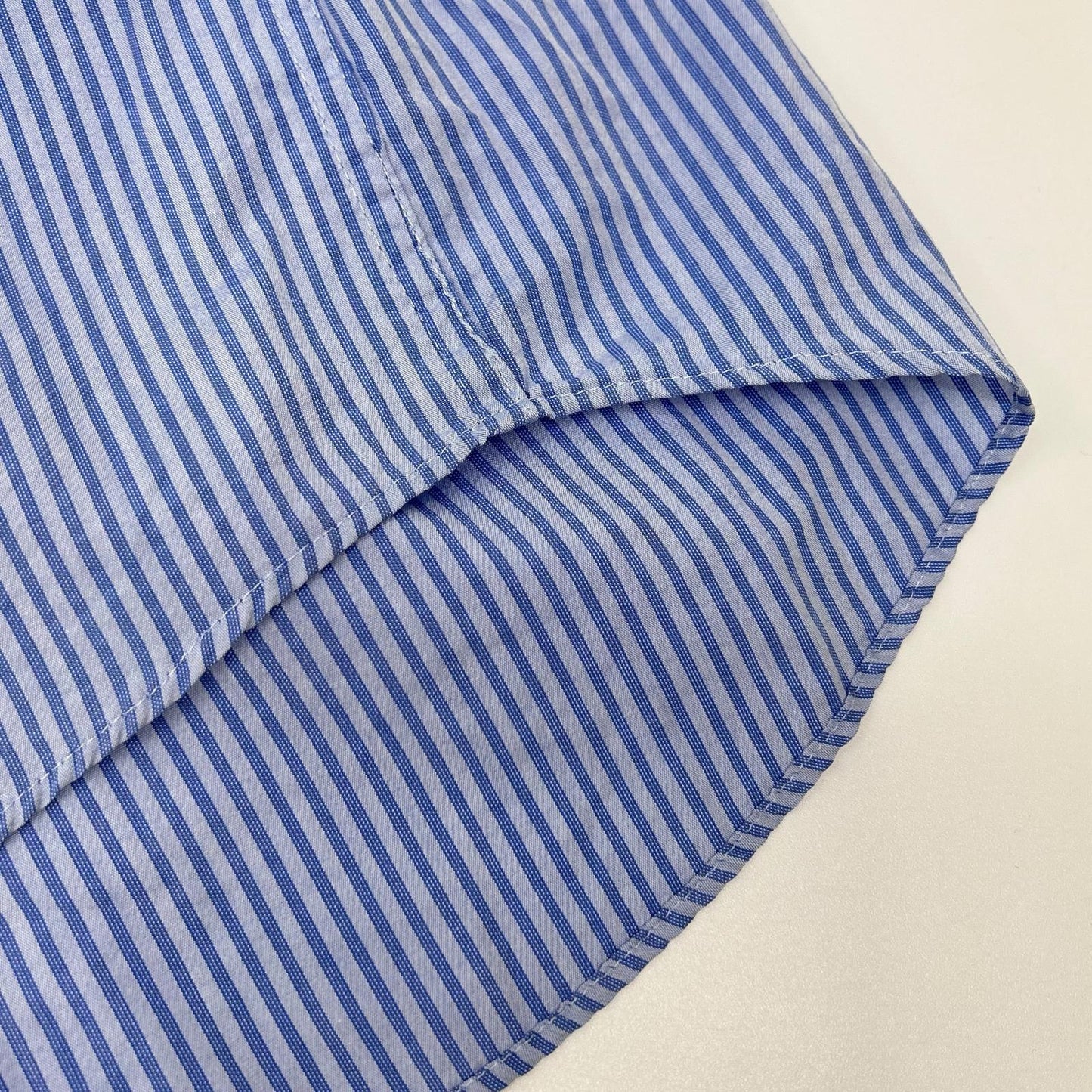 VISVIM Light Blue Striped Zip Pocket Western Shirt Size L