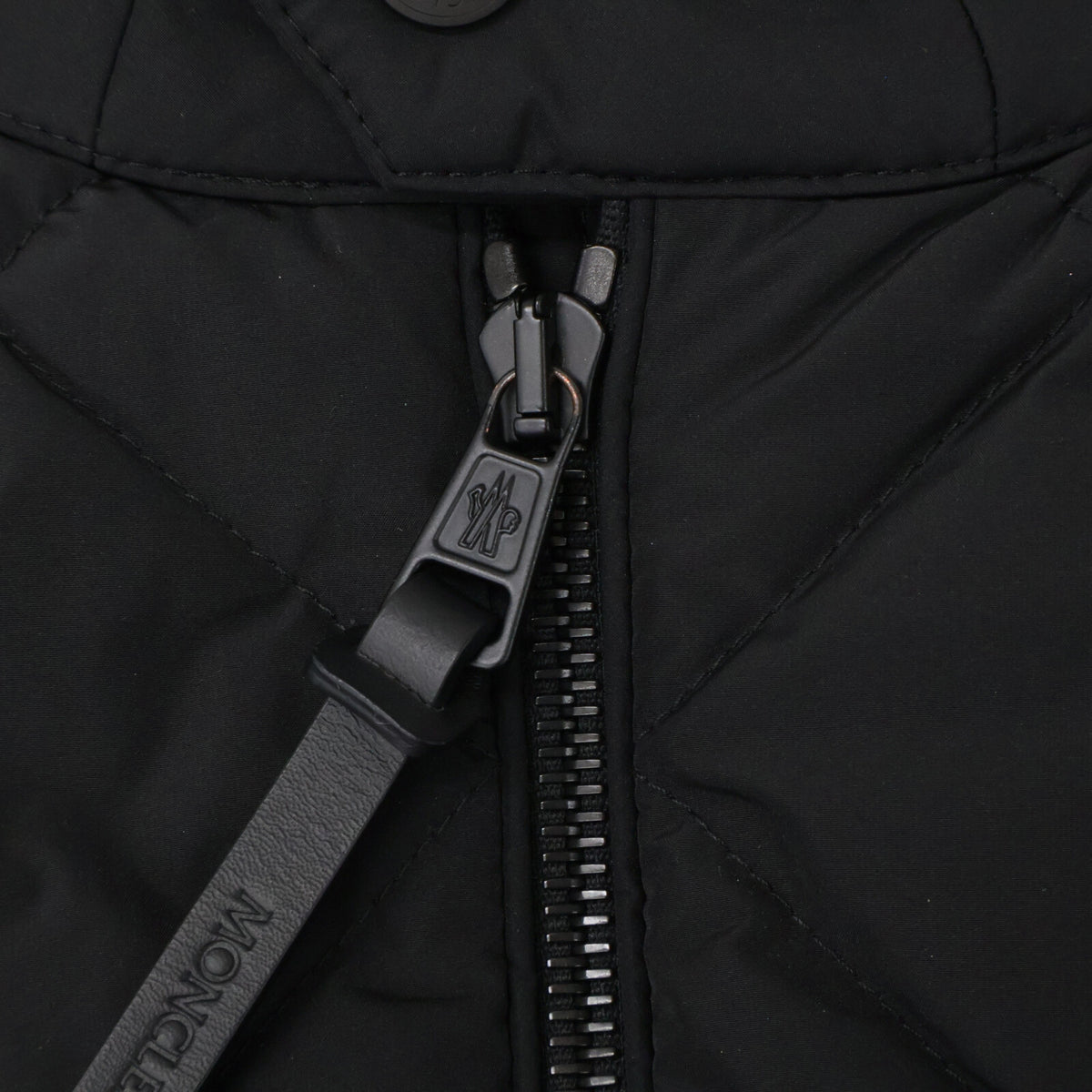 MONCLER VIVIES Quilted Panel Down Jacket Black Size 2